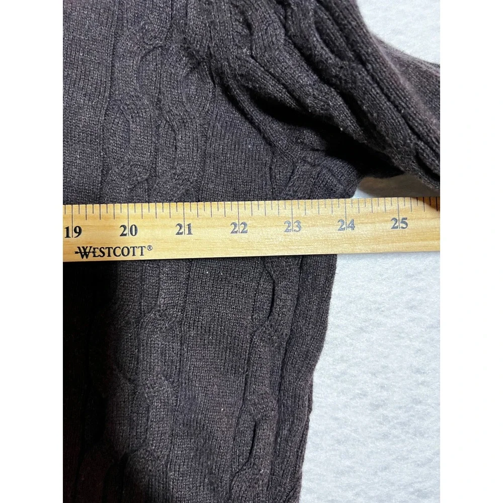 Lacoste Men's XXL Chocolate Brown Chain-Knit Long Sleeve Button Down